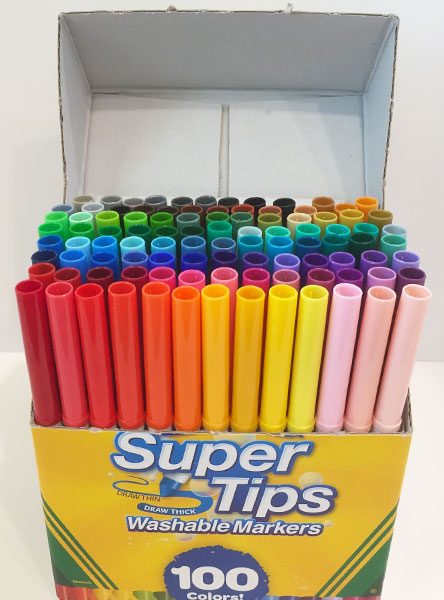 CRAYOLA Super Tips Washable Markers [100 Colors]