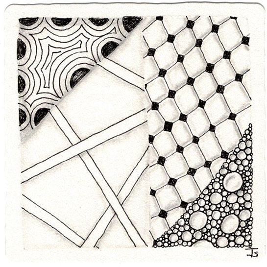 Zentangle Tiles Blackwork Chart